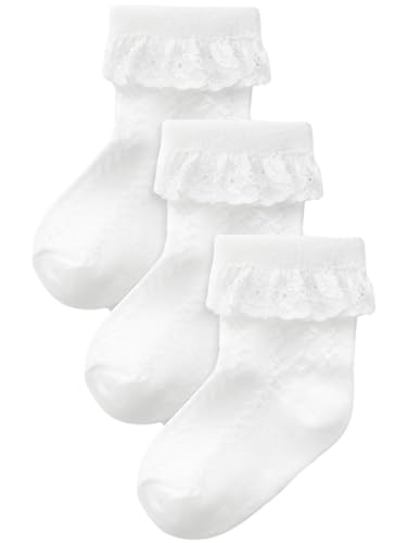 NEXT Babysocken mit Spitze, 3er-Pack Weiß 0-3 Monate von NEXT