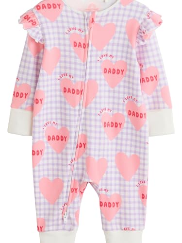 NEXT Babystrampler Baumwolle Zweiwege-Reißverschluss Lilac Daddy 3 Monate von NEXT