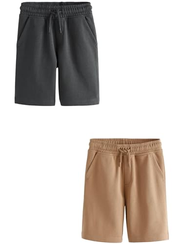 NEXT Basic Jersey-Shorts, 2er-Pack Grau/Stein 10 Jahre von NEXT