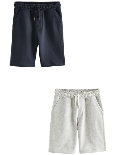 NEXT Basic Jersey-Shorts, 2er-Pack Navy/Charcoal 9 Jahre von NEXT