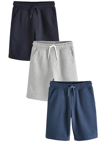 NEXT Basic Jersey-Shorts, 3er-Pack Navy/Blue/Grey 4 Jahre von NEXT
