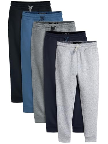 NEXT Basic-Jogginghose im Slim Fit, 5er Pack Blau/Grau/Schwarz 4 Jahre von NEXT
