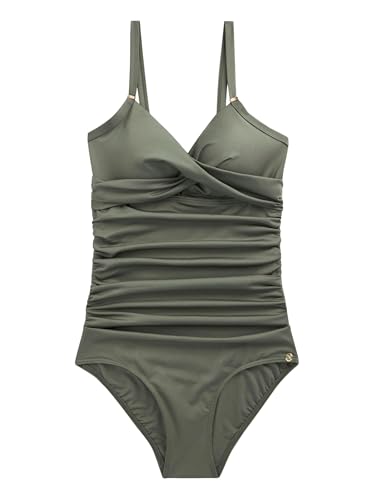 NEXT Bauchformender Badeanzug Khaki Grün 40 von NEXT