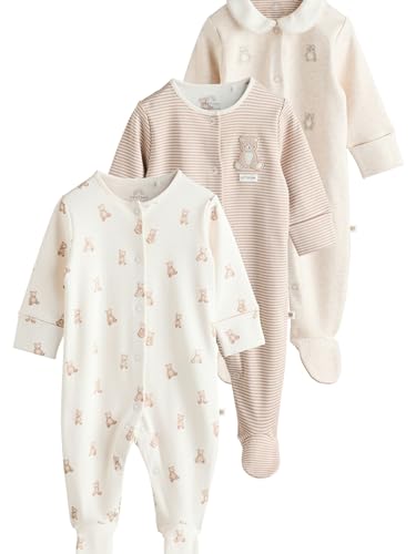 NEXT Bestickte Babyschlafanzüge, 3er-Pack Neutral 18 Monate von NEXT