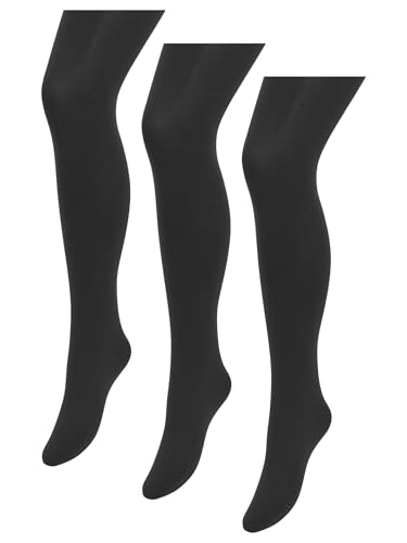 NEXT Blickdichte Strumpfhosen in 100 Denier, 3er-Pack Schwarz XS von NEXT