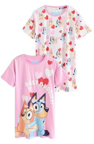 NEXT Bluey Nachthemden, 2er-Pack Rosa 5 Jahre von NEXT