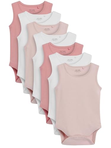 NEXT Bodys mit Trägern, 7er-Pack Rosa/Weiß 6 Monate von NEXT