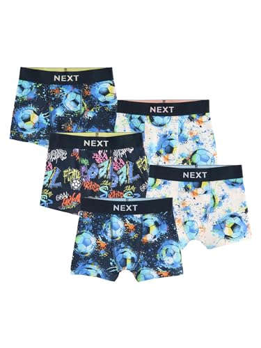 NEXT Boxershorts im 5er-Pack Blue Football Print 5 Jahre von NEXT