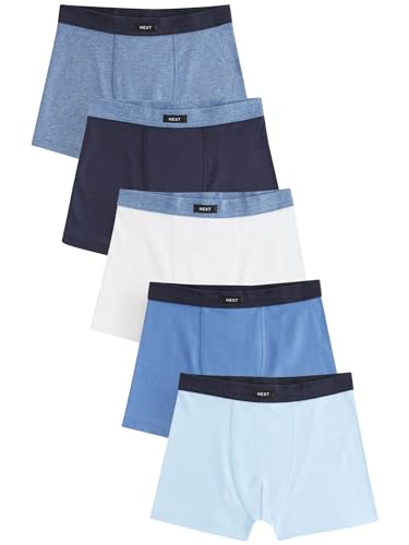 NEXT Boxershorts mit weichem Taillenbund, 5er-Pack Blau 5 Jahre von NEXT