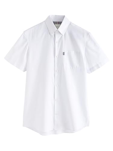 NEXT Bügelleichtes Regular Fit Button-down-Oxfordhemd Weiß XL von NEXT