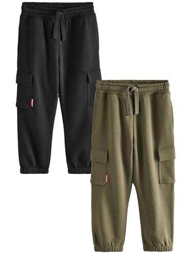 NEXT Cargo-Jogginghose, 2er-Pack Black/Green 9 Jahre von NEXT