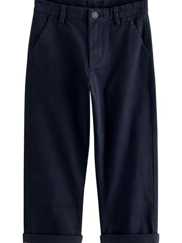 NEXT Chinohose mit Stretch - Breite Passform Marineblau 14 Jahre von NEXT