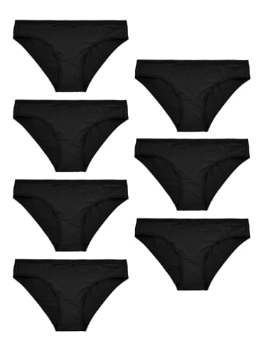 NEXT Damen Slips Aus Mikrofasern Im 7Er-Pack Schwarz EU 46 (UK 18) von NEXT