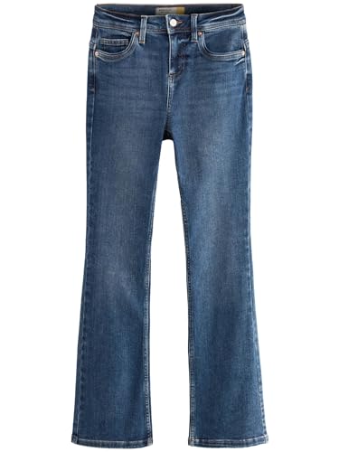 NEXT Damen Supersoft Bootcut-Jeans – Weicher Stretch-Denim mit 5 Taschen Dunkelblau 38 von NEXT