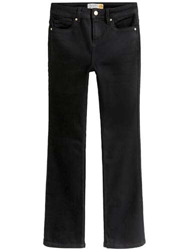 NEXT Damen Supersoft Bootcut-Jeans – Weicher Stretch-Denim mit 5 Taschen Schwarz 38 von NEXT