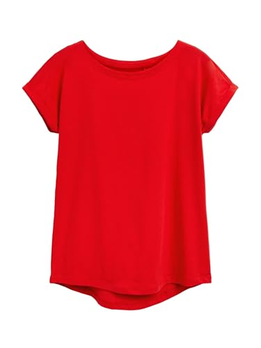 NEXT Damen T-Shirt mit Flügelärmeln Rot EU 36 (UK 8) von NEXT