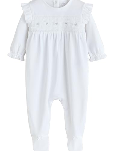 NEXT Eleganter Babyschlafanzug aus 100% Baumwolle Weiß 9 Monate von NEXT
