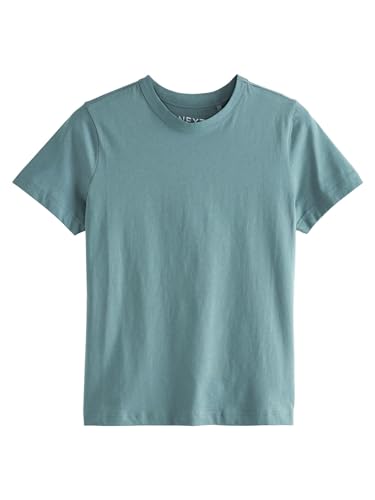 NEXT Essential Kurzarm-T-Shirt mit Rundhalsausschnitt aus Reiner Baumwolle Blau 40 von NEXT