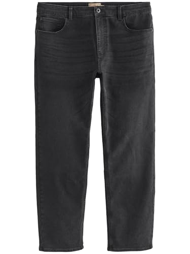 NEXT Essential Straight Fit Jeans mit Stretch Schwarz 38 von NEXT