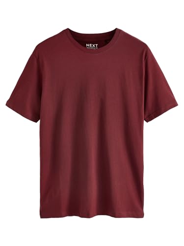 NEXT Essential T-Shirt mit Rundhalsausschnitt Rot Burgund M von NEXT