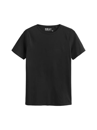 NEXT Everyday Kurzarm-T-Shirt mit Rundhalsausschnitt Schwarz 36 von NEXT