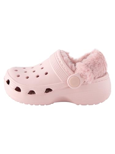 NEXT Gefütterte Clog-Hausschuhe mit Kunstfell Rosa 21.5 von NEXT