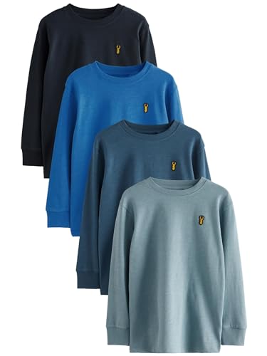 NEXT Gemütliche Langarmshirts im 4er-Pack Blau 7 Jahre von NEXT