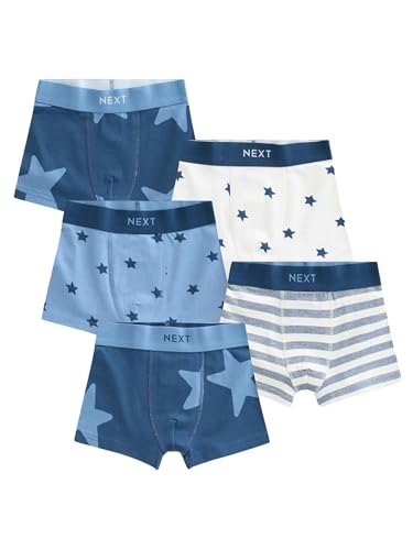 NEXT Gemusterte Unterhosen im 5er-Pack Blaue Sterne & Streifen 3 Jahre von NEXT