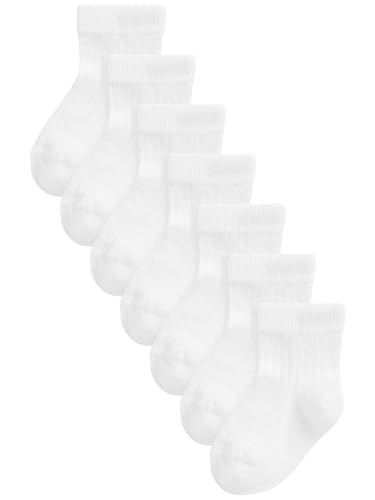 NEXT Gerippte Babysöckchen im 7er-Pack Weiß 0-3 Monate von NEXT