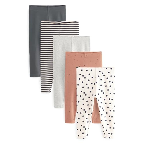 NEXT Gerippte Jersey-Leggings im 5er-Pack Monochrom 6 Jahre von NEXT