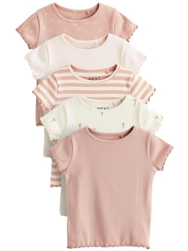 NEXT Gerippte Kurzärmelige T-Shirts im 5er-Pack Rosa Ditsy 6-7 Jahre NEXT Gerippte Kurzärmelige T-Shirts im 5er-Pack Rosa Ditsy 6-7 Jahre von NEXT