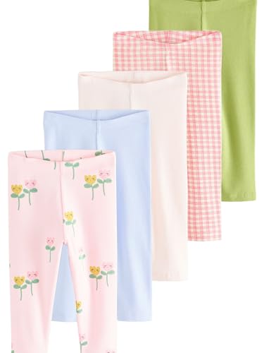 NEXT Gerippte Leggings im 5er-Pack Light Pink 3 Jahre von NEXT