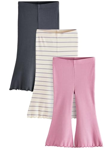 NEXT Gerippte Leggings mit Schlag, 3er-Pack Core 2 Jahre von NEXT