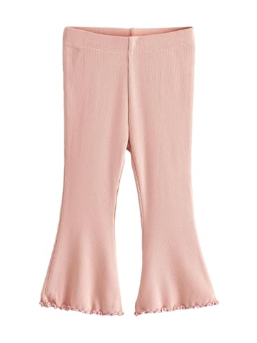NEXT Gerippte Leggings mit ausgestelltem Bein Blassrosa 2 Jahre von NEXT