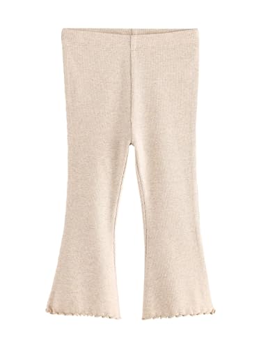 NEXT Gerippte Leggings mit ausgestelltem Bein Haferflocken Creme 3 Jahre von NEXT