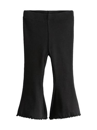NEXT Gerippte Leggings mit ausgestelltem Bein Schwarz 3-6 Monate von NEXT