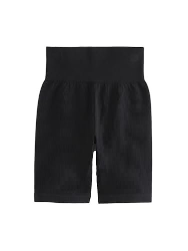 NEXT Gerippte Hochbund-Radlershorts Schwarz M von NEXT