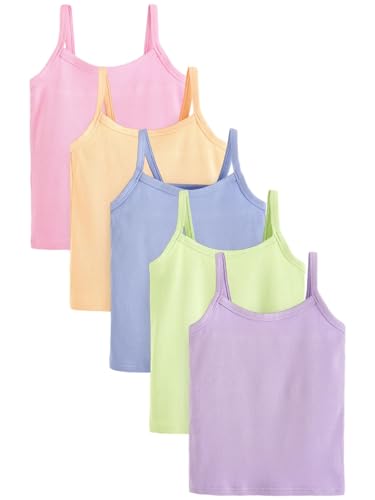 NEXT Gerippte Trägertops in Pastell im 5er-Pack Multi Pastell 7 Jahre von NEXT