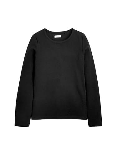 NEXT Geripptes, langärmeliges Oberteil, 1er-Pack Schwarz 7 Jahre von NEXT