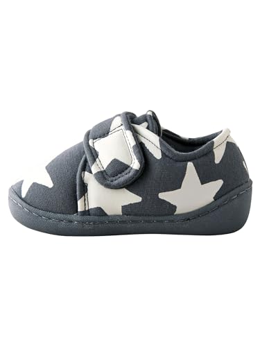NEXT Hausschuhe mit Cupsole und Klettverschluss Grey Star 21,5 von NEXT