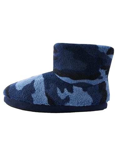 NEXT Hausstiefel mit warmem Futter Blue Camo 39 von NEXT
