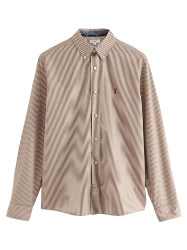 NEXT Hemd mit Streifen und Krempelärmeln Natürlich XL von NEXT