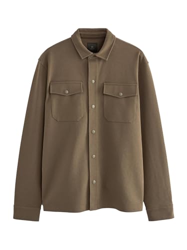NEXT Hemdjacke aus Jersey Braun M von NEXT