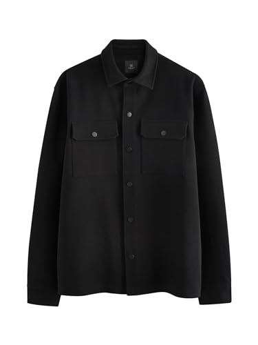NEXT Hemdjacke aus Jersey Schwarz 4XL von NEXT