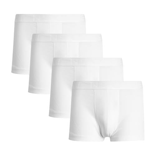 NEXT Herren 4er Pack Boxershorts Hipster Unterhose Weiß S von NEXT