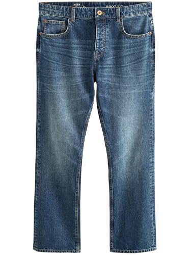 NEXT Herren Relaxed Fit Jeans aus 100% Baumwolle, Authentische Jeans für Herren Blau Vintage 32 von NEXT