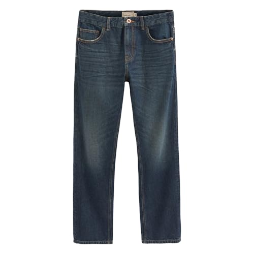 NEXT Herren Relaxed Fit Jeans aus 100% Baumwolle, Authentische Jeans für Herren Blau getönt 32 von NEXT