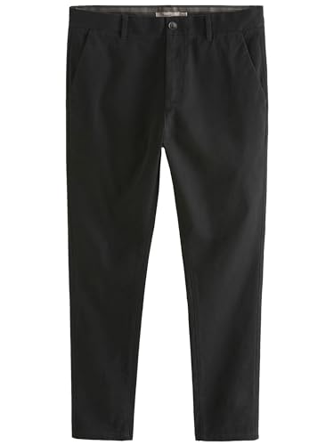 NEXT Herren Chinohose mit Stretch Skinny Fit EU 81 Regular (UK 32R) Schwarz von NEXT
