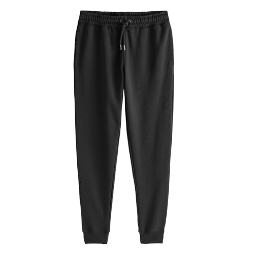 NEXT Herren Jogginghose Slim Fit – Trainingshose für Männer aus Baumwolle mit Elastischem Bund Schwarz XL von NEXT