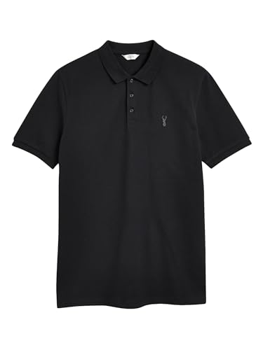 NEXT Herren Piqué-Poloshirt Schwarz XL von NEXT